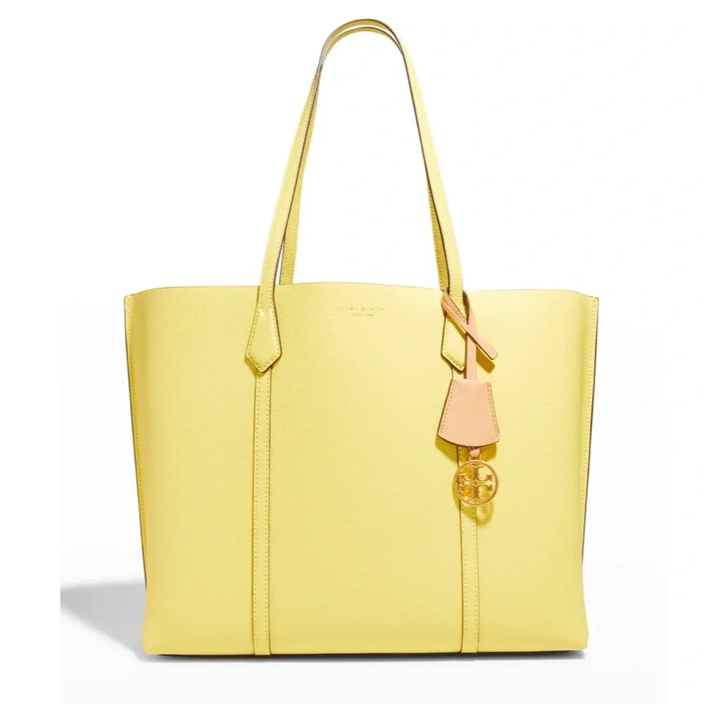 NWT $348 TORY BURCH Perry Leather Tote Bag in Calendula!